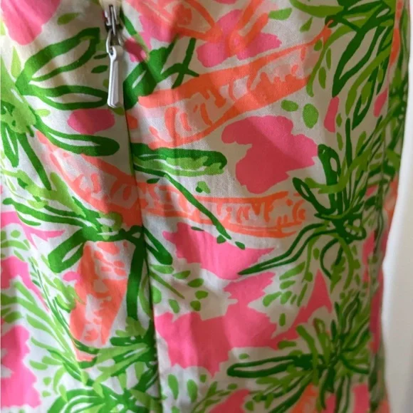 LILLY PULITZER Women's 10 Pink green & orange carrot print sleeveless dress #983 - Picture 4 of 8